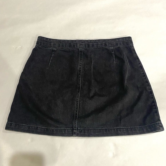 Black Wash Denim Mini Skirt - Picture 4 of 4